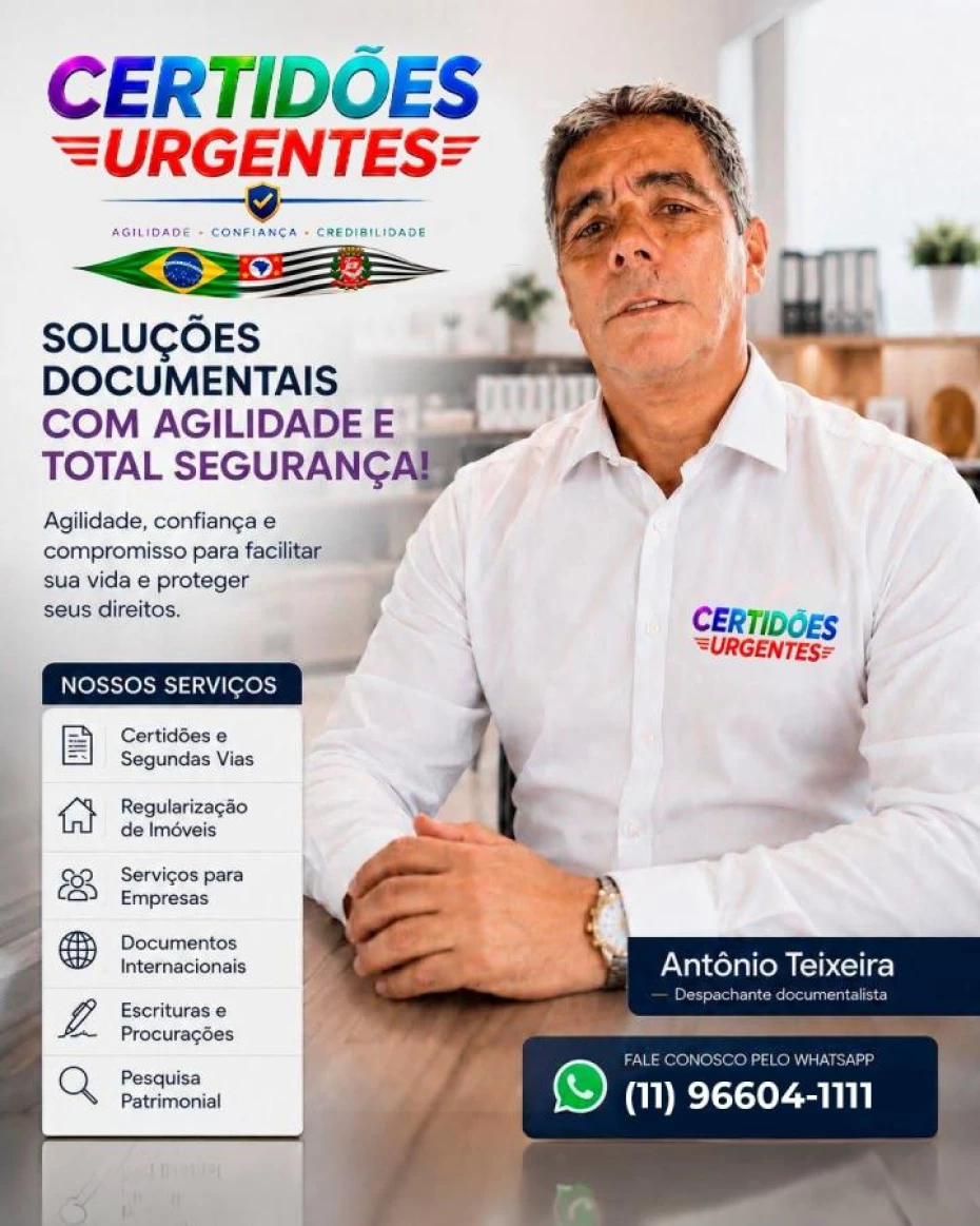 Foto 1:  — Certidões Urgentes Assessoria em Documentação e Regularização